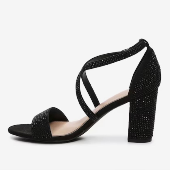 Black Strappy Heels π€ Kelly & Katie Black Strappy Heel Size 8 π€ Comfy! - Picture 3 of 11